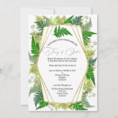 ニュージーランドのシダの結婚式招待状 招待状 (正面)