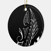 ニュージーランドのシンボルアート セラミックオーナメント (左)