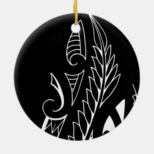 ニュージーランドのシンボルアート セラミックオーナメント (裏面)