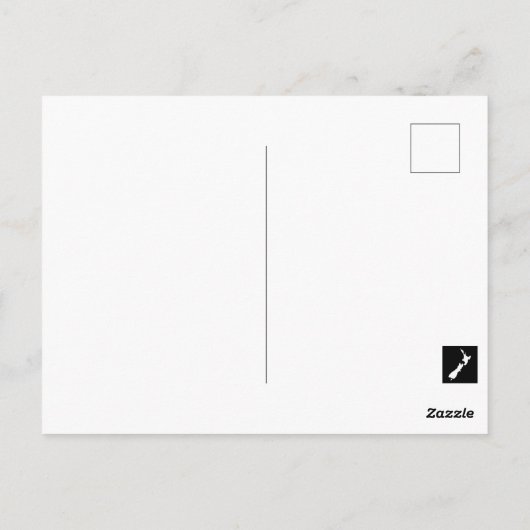 ニュージーランドのハガキとキウイの挨拶 ポストカード (裏面)