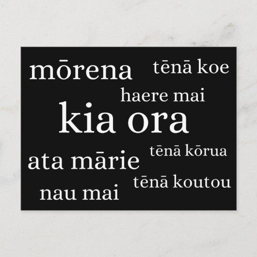ニュージーランドのハガキとキウイの挨拶 ポストカード