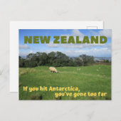 ニュージーランドのハガキ – -もし南極にヒットした ポストカード (正面/裏面)