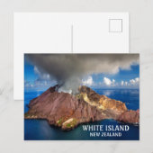 ニュージーランドのホワイト島火山の写真 ポストカード (正面/裏面)