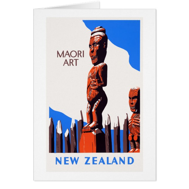 ニュージーランドのマオリ美術ヴィンテージのポスターを復元 (正面)