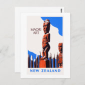 ニュージーランドのマオリ美術ヴィンテージのポスターを復元 ポストカード (正面/裏面)