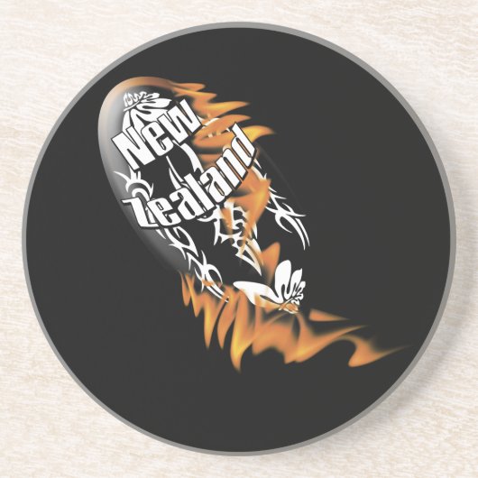 ニュージーランドのラグビーのキーウィすべての黒 コースター (正面)