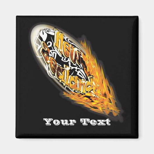 ニュージーランドのラグビーKiwisファンのサポーター マグネット (正面)