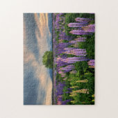 ニュージーランドのルピナス属分野 ジグソーパズル (縦)