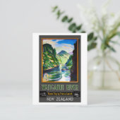 ニュージーランドのワンガヌイ川がビンテージポスターを復活 ポストカード (スタンド正面)