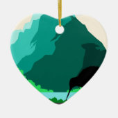 ニュージーランドのヴィンテージのデザイン セラミックオーナメント (正面)