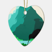 ニュージーランドのヴィンテージのデザイン セラミックオーナメント (左)