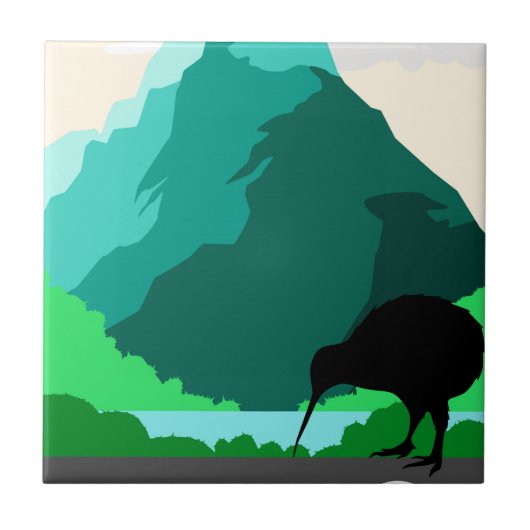 ニュージーランドのヴィンテージのデザイン タイル (正面)