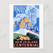 ニュージーランドのヴィンテージのポスターを復元 ポストカード (正面)