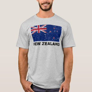 ニュージーランドのヴィンテージの旗 Tシャツ