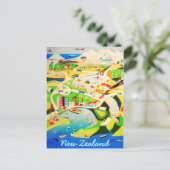 ニュージーランドのヴィンテージはがき ポストカード (スタンド正面)