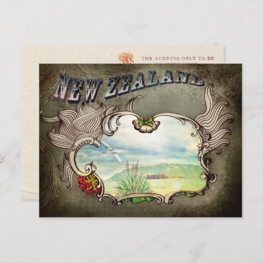 ニュージーランドのヴィンテージカード ポストカード (正面/裏面)