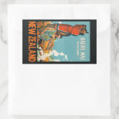 ニュージーランドのヴィンテージ旅行のシール 長方形シール (バッグ)