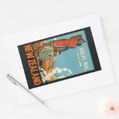 ニュージーランドのヴィンテージ旅行のシール 長方形シール (封筒)