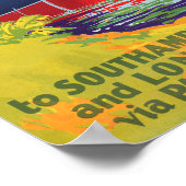 ニュージーランドのヴィンテージ旅行のポスターを復元 ポスター (角)