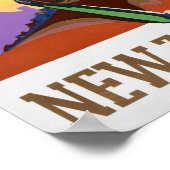 ニュージーランドのヴィンテージ旅行のポスターを復元 ポスター (角)