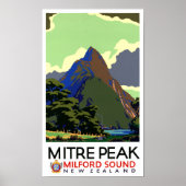 ニュージーランドのヴィンテージ旅行のポスターを復元 ポスター (正面)