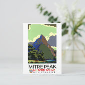 ニュージーランドのヴィンテージ旅行のポスターを復元 ポストカード (スタンド正面)