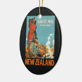 ニュージーランドのヴィンテージ旅行オーナメント セラミックオーナメント (左)