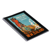 ニュージーランドのヴィンテージ旅行ノート ノートブック (右側)