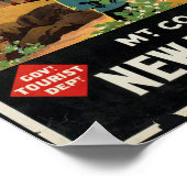 ニュージーランドのヴィンテージ旅行ポスター ポスター (角)