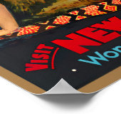 ニュージーランドのヴィンテージ旅行 ポスター (角)