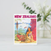 ニュージーランドのヴィンテージ旅行 ポストカード (スタンド正面)