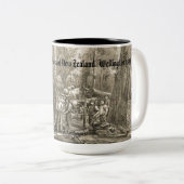 ニュージーランドのヴィンテージ・ロギング ツートーンマグカップ (正面右)