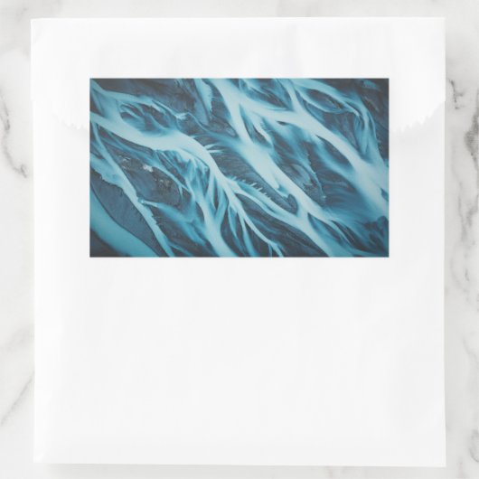 ニュージーランドの上からの地形 長方形シール (バッグ)