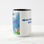 ニュージーランドの世界最高ののパパと父 マグカップ (中央)