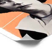 ニュージーランドの作家キャサリン・マンズフィールドのイラスト ポスター (角)