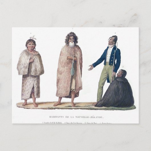 ニュージーランドの先住民 ポストカード (正面)