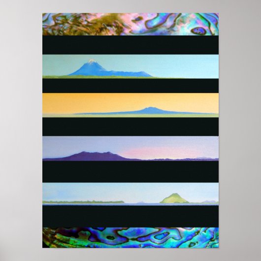 ニュージーランドの北の島風景 ポスター (正面)