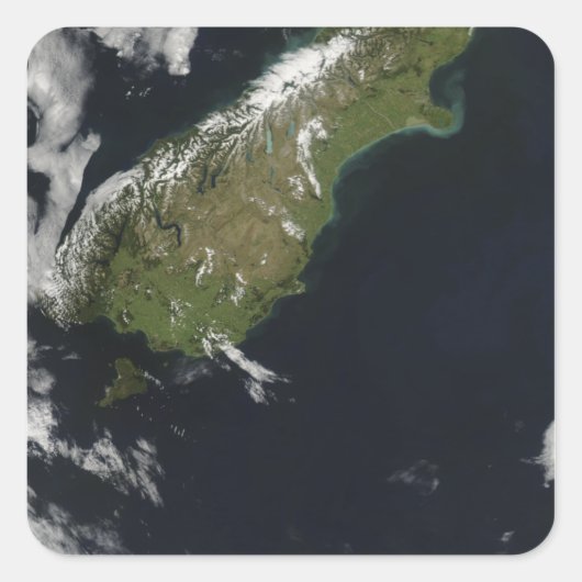 ニュージーランドの南の島の大部分のビュー スクエアシール (正面)