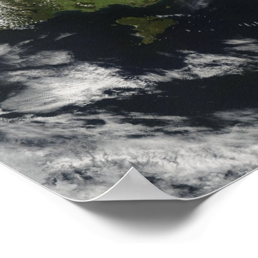 ニュージーランドの南の島の大部分のビュー ポスター (角)