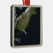 ニュージーランドの南の島の大部分のビュー メタルオーナメント (右)