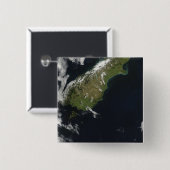 ニュージーランドの南の島の大部分のビュー 缶バッジ (正面&裏面)