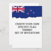 ニュージーランドの国旗 招待状 (正面/裏面)