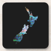 ニュージーランドの地図シンプルポーアストーンコースター コースター (正面)