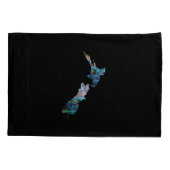 ニュージーランドの地図シンプルポーア 枕カバー (裏面)