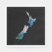 ニュージーランドの地図ポーアナプキン スタンダードランチョンナプキン (正面)