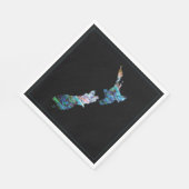 ニュージーランドの地図ポーアナプキン スタンダードランチョンナプキン (角)