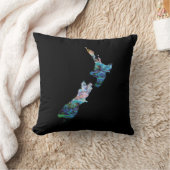 ニュージーランドの地図ポーア クッション (ブランケット)