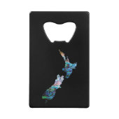 ニュージーランドの地図ポーア クレジットカード栓抜き (正面)