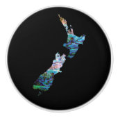 ニュージーランドの地図ポーア セラミックノブ (正面)