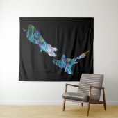 ニュージーランドの地図ポーア タペストリー (インサイチュ(横))